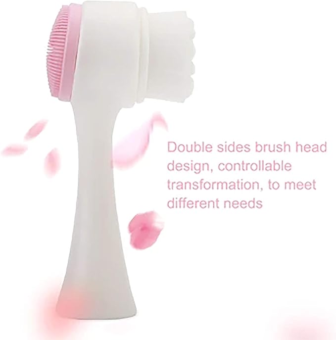 Double Sided Silicone Facial Cleansing Brush
