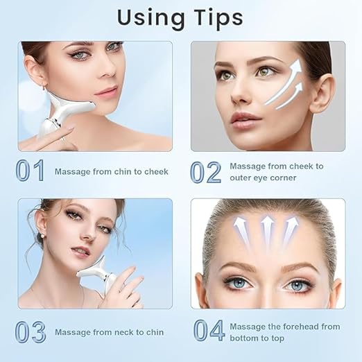 Vibration Face and Neck Massager - Wrinkle Remover for Skin Care, Tightening, and contouring