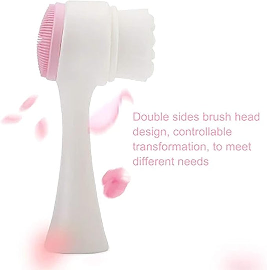 Double Sided Silicone Facial Cleansing Brush